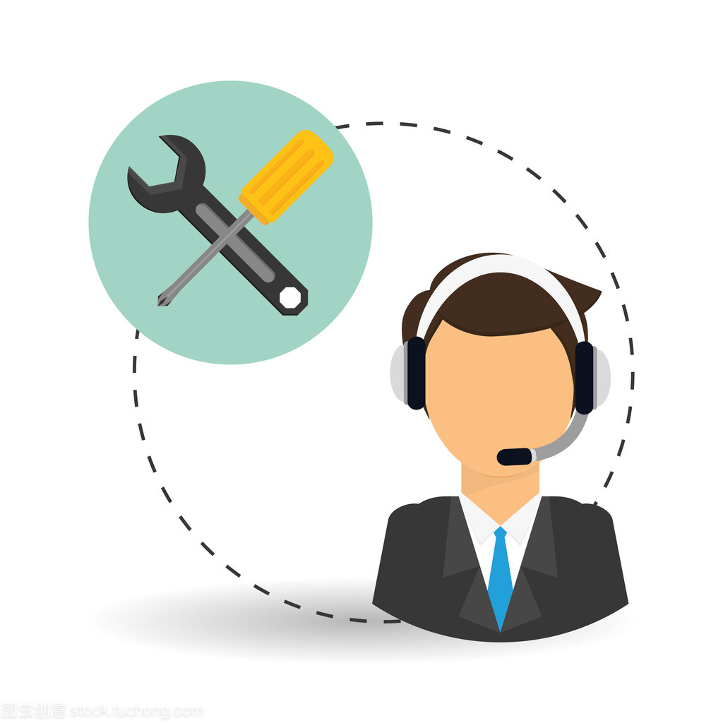 技術(shù)服務(wù)。電話(huà)中心圖標(biāo)。支持概念